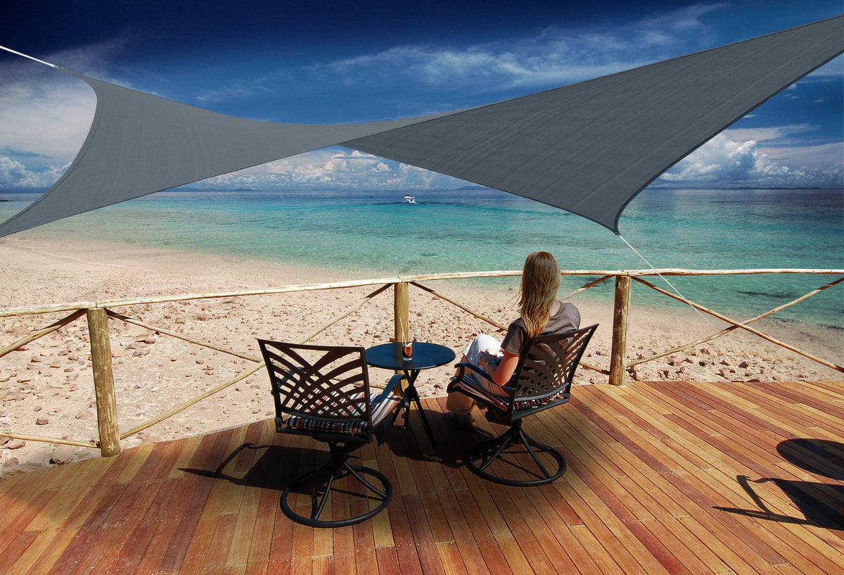 Brise Vue Occultant Extérieur Voile D'ombrage, Toile Ombrage 2.2 X 7 M Respirant Perméable Toile Ombrage Respirant Avec Oeillets, Cordons Pour Jardins/balcons/terrasses, Bleu Ciel Voile D'ombrage Extérieur 2x2