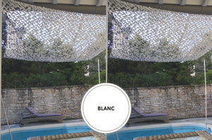 Filet d'ombrage taffetas rectangulaire - Blanc pur - 3 x 2.40m