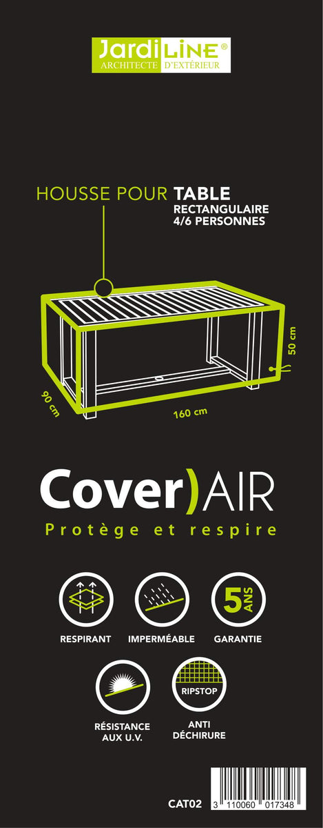 Housse de protection pour table rectangulaire - 4/6 pers. - Cover Air