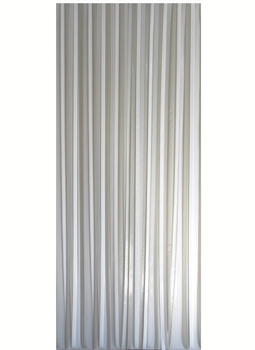Ausla Rideau de porte en polypropylène chenille pour intérieur et extérieur  - 90 x 220 cm - Blanc et Gris
