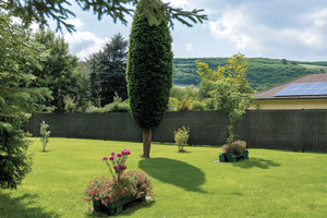 ECOVIZIO - Lanière occultante à tresser 48 mm - 100% RECYCLÉE pour panneau grillagé soudé + 100 clips