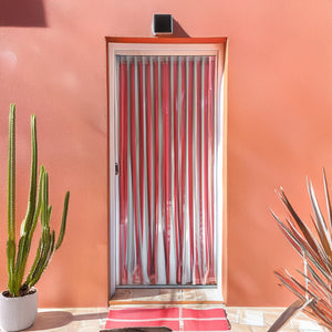 ANTILLES - Bordeaux / Gris - Rideau de porte lanières