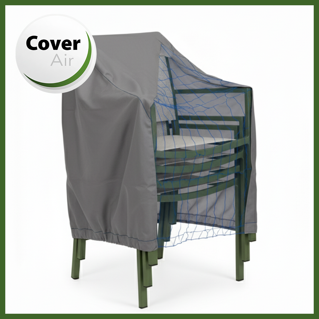 Housse CHAISES EMPILEES - 66 x 66 x 110/80 cm - Cover Air