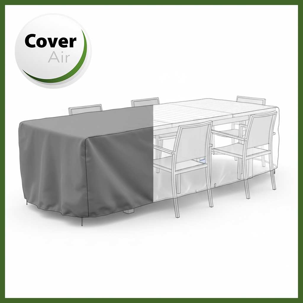 Housse TABLE RECTANGULAIRE + CHAISES 8/10 pers. - 260 x 100 x 50 cm - Cover Air