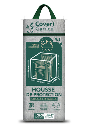 Housse CHAISES EMPILEES - 66 x 66 x 110/80 cm - Cover Garden