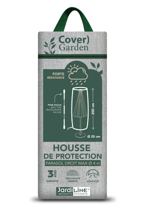 Housse PARASOL DROIT - Ø 25 x 200 cm - jusqu'à Ø 4m - Cover Garden
