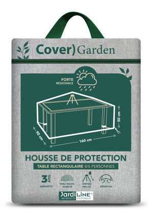 Housse TABLE RECTANGULAIRE 4/6 pers. - 160 x 90 x 50 cm - Cover Garden