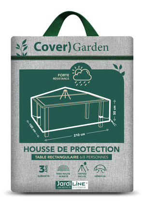 Housse TABLE RECTANGULAIRE 6/8 pers. - 210 x 100 x 50 cm -  Cover Garden