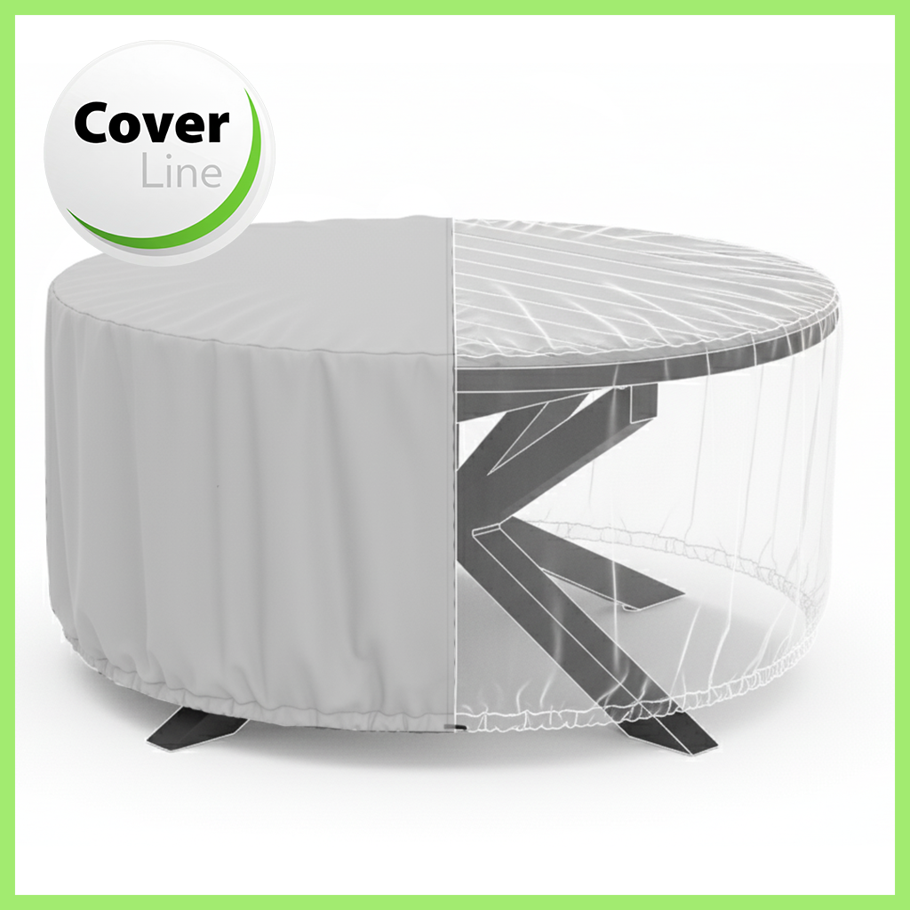 Housse TABLE RONDE 6 pers. -  Ø 120 x 50 cm - Cover Line