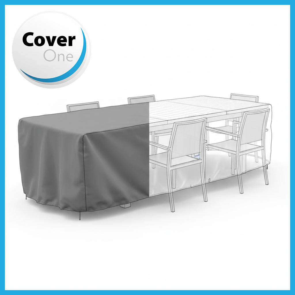 Housse TABLE RECTANGULAIRE + CHAISES 6/8 pers. - 240 x 130 x 70 cm - Cover One