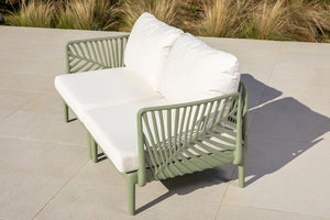 HENDERSON - Salon de Jardin en résine PP 50% recyclé avec coussin