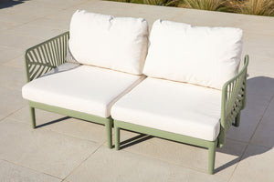 HENDERSON - Salon de Jardin en résine PP 50% recyclé avec coussin