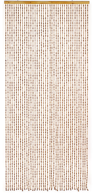 Rideau de porte en bambou et perles de bois - Sumatra