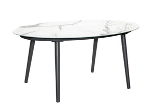 Table de jardin en aluminium et plateau verre céramique - FORMENTERA