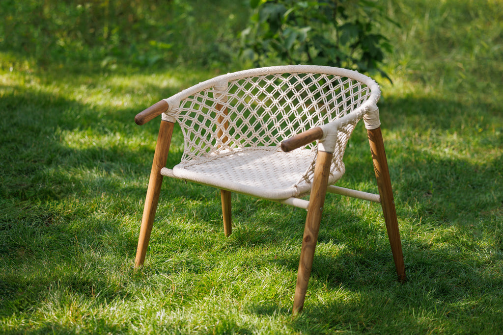 Fauteuil 1/2 rond en macramé - RODRIGUES