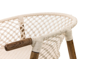 Fauteuil 1/2 rond en macramé - RODRIGUES