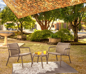 JOYSXEE - Fauteuil bas - Résine PP 50 % recyclé - Dimensions 76 × 68 × 74 cm