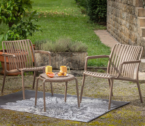 JOYSXEE - Fauteuil bas - Résine PP 50 % recyclé - Dimensions 76 × 68 × 74 cm