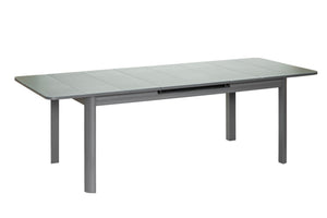 Table de jardin allongeable en Aluminium avec Plateau en verre - MILOS