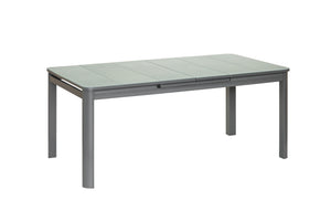 Table de jardin allongeable en Aluminium avec Plateau en verre - MILOS