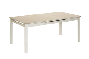 Table de jardin allongeable en Aluminium avec Plateau en verre - MILOS