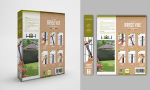 ECOVIZIO - Lanière occultante à tresser 48 mm - 100% RECYCLÉE pour panneau grillagé soudé + 100 clips