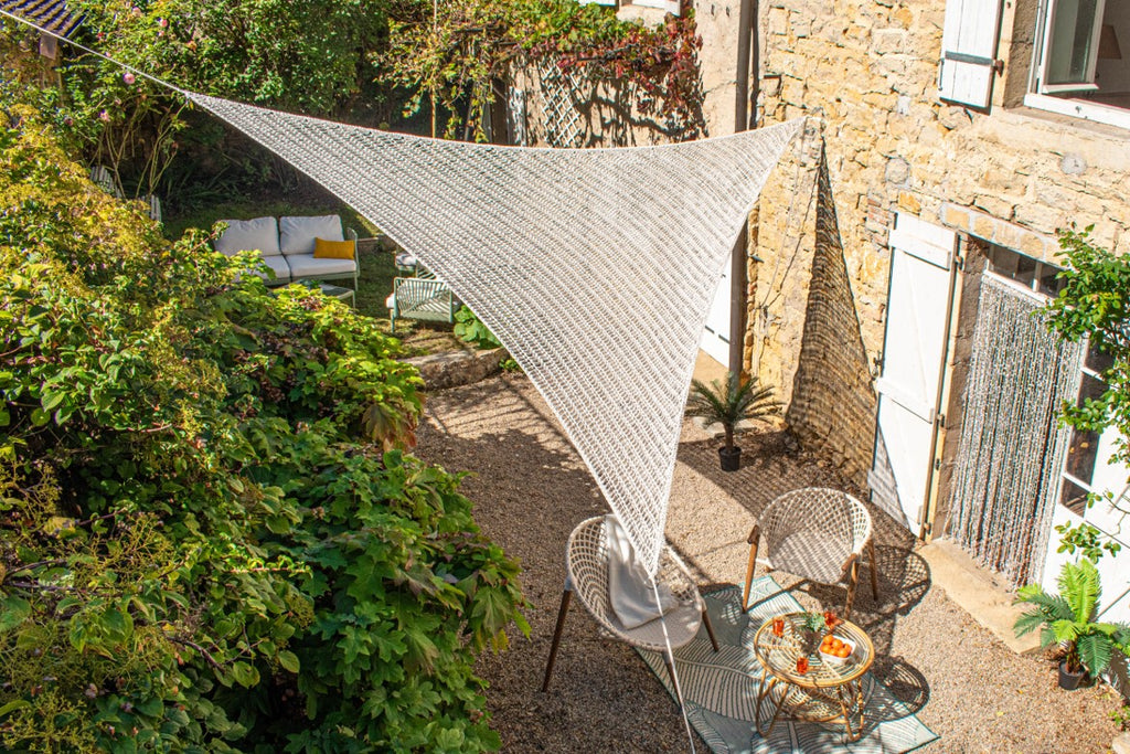 Ombrière en MACRAMÉ