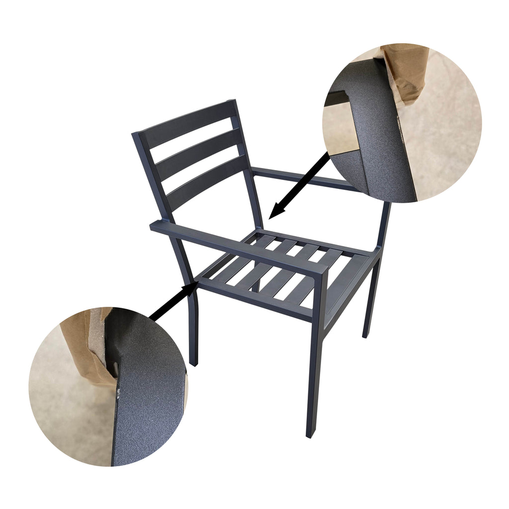 Fauteuil de jardin Anthracite - PALMA - SECOND CHOIX