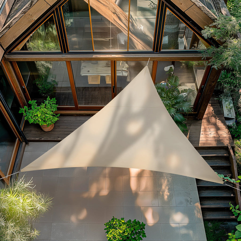 Voile d'Ombrage Rivage Triangulaire 3,60 m de côté - Fabriqué en France