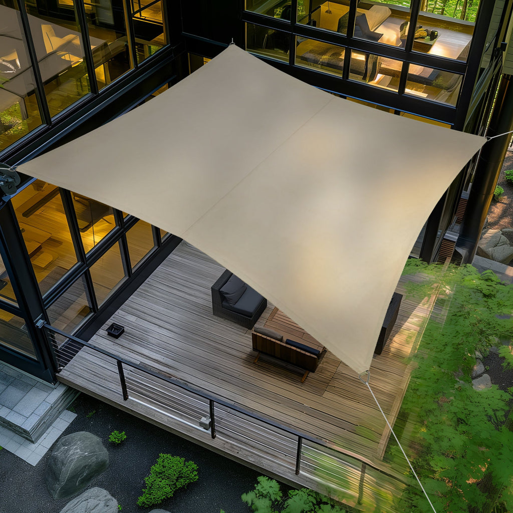 Voile d'Ombrage Rivage Rectangulaire 4 m x 3 m de côté - Fabriqué en France