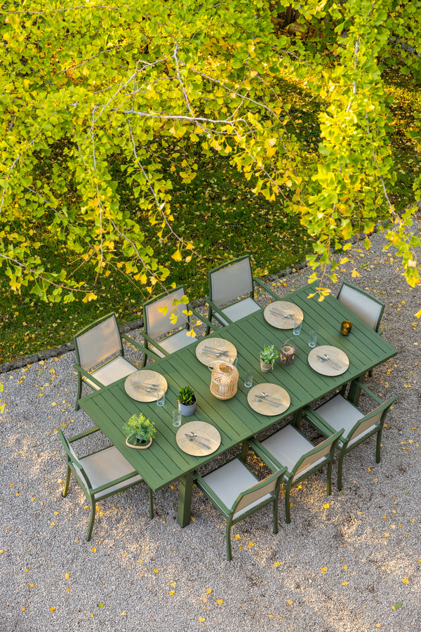 Ensemble repas Santorin 8 pers. - 1 table et 8 fauteuils