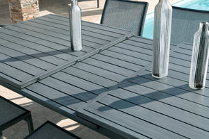 BON PLAN - Table de jardin extensible 8/ 10 personnes - SANTORIN Teck Grisé