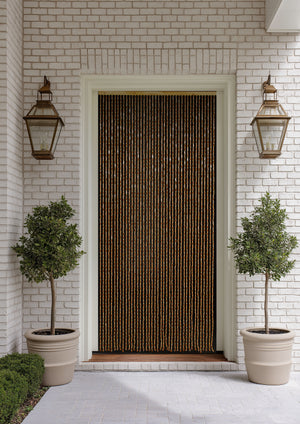 Rideau de porte en bambou et perles de bois - Sumatra