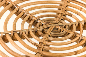 Table basse rotin et plateau de verre - RINCA