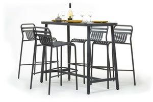 Ensemble bar mange-debout - 1 table et 4 chaises - MARMARA