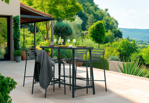 Ensemble bar mange-debout - 1 table et 4 chaises - MARMARA