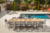 Table de jardin extensible / Console Roko anthracite – Aluminium – 62 à 370 cm – 2 à 14 personnes – Housse incluse