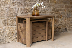 Table de jardin extensible / Console Roko anthracite – Aluminium – 62 à 370 cm – 2 à 14 personnes – Housse incluse