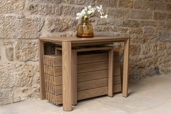 Table de jardin extensible / Console Roko anthracite – Aluminium – 62 à 370 cm – 2 à 14 personnes – Housse incluse