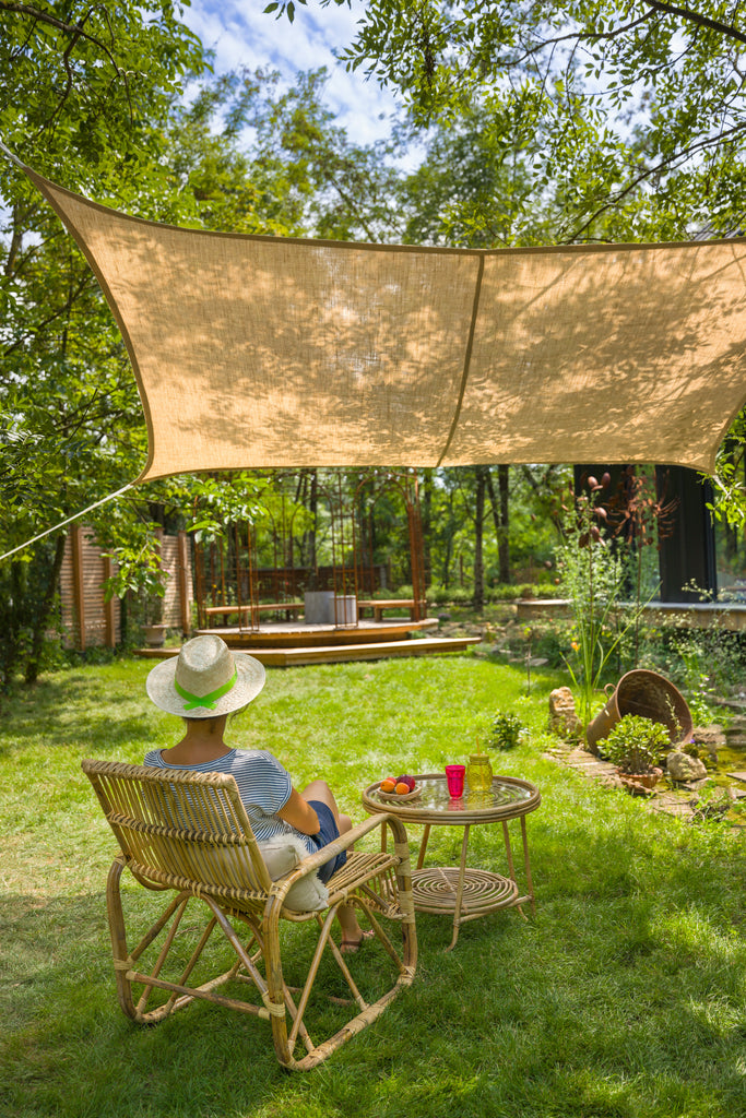 Voile d'ombrage JUTE NATURELLE Rectangulaire - 3 x 2 m