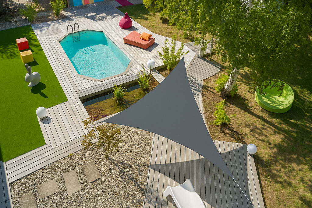 Voile d'ombrage FLEX Triangulaire - 5 m