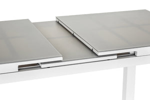 Ensemble repas Ibiza gris perle 6-8 personnes - table et fauteuils