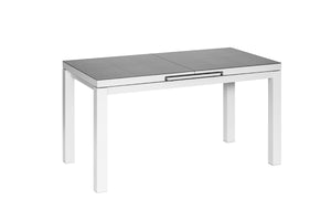 Ensemble repas Ibiza gris perle 8-10 personnes - table et fauteuils