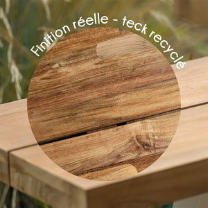 Banc pour Table de jardin en teck et aluminium - SEYCHELLES