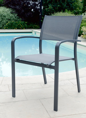 Fauteuil de jardin Anthracite MILOS