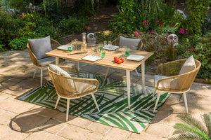 Fauteuil de jardin en résine tressée Beige - MALDIVES