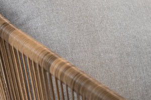 Fauteuil de jardin en résine tressée Beige - MALDIVES