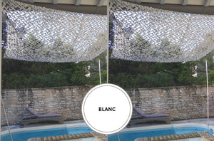 Filet d'ombrage taffetas rectangulaire - 3 x 2.40m - BLANC PUR