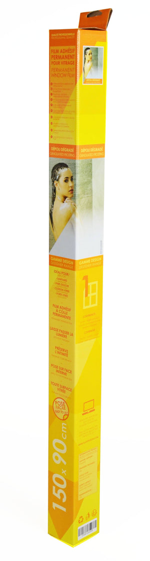 Packaging Film vitrage - Dépoli dégradé - Permanent - Anti-regard