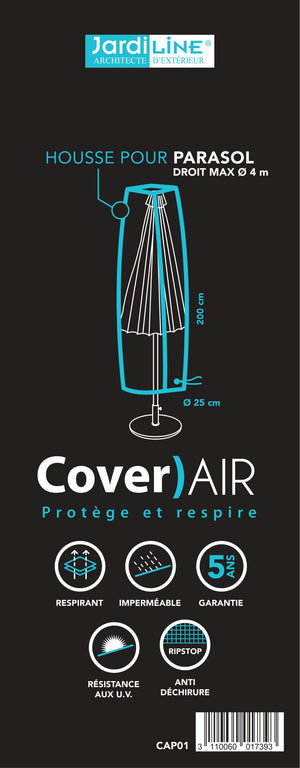 Etiquette Housse de protection pour parasol droit - jusqu'à Ø 4m - Cover)Air